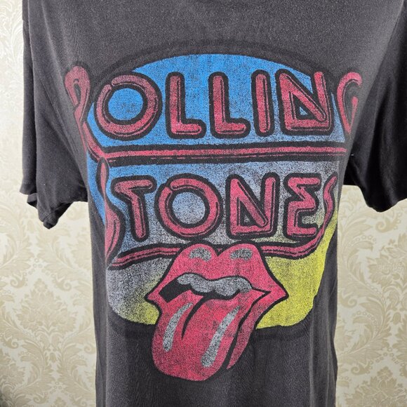 Daydreamer by Free People Size Small Gray Rolling Stones Tshirt Short Sleeve - Picture 3 of 10
